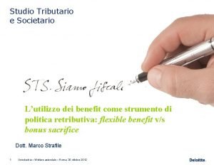 Studio Tributario e Societario Lutilizzo dei benefit come