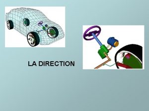 LA DIRECTION 1 ROLE Ensemble de pices permettant