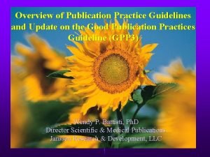 Good publication practice guidelines