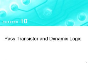 Pass transistor logic problems