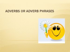 Adverb definition