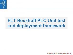 Plc unit testing Plc unit testing