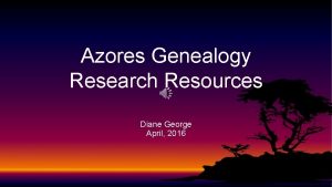 Azores genealogy google group
