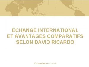 Ricardo echange