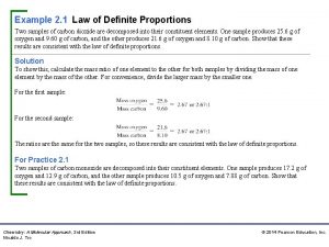 Definite proportions example