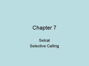 What is selcal code
