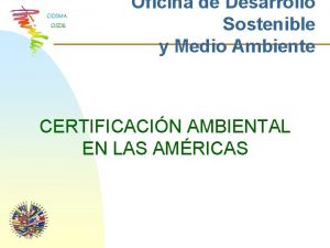 ODSMA OSDE Oficina de Desarrollo Sostenible y Medio