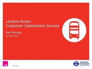 London Buses Customer Satisfaction Survey Key findings Q
