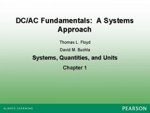 Dc/ac fundamentals a systems approach