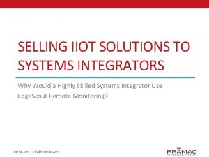 Selling to system integrators