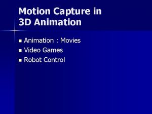 Motion capture