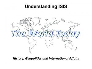 Understanding ISIS History Geopolitics and International Affairs Sunni