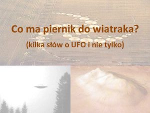 Co ma piernik do wiatraka kilka sw o