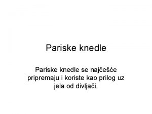 Pariske knedle