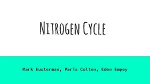 Conclusion of nitrogen cycle