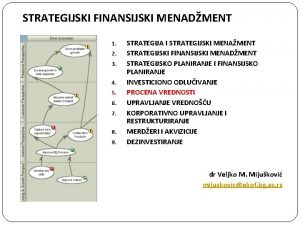 Strategijski finansijski menadzment