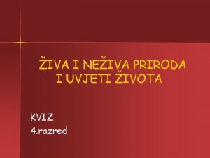 živa priroda 4. razred kviz