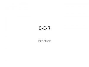 Cell theory cer