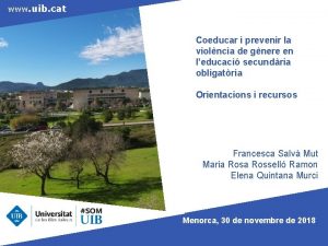 www uib cat Coeducar i prevenir la violncia