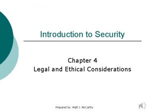 Chapter 4 legal and ethical responsibilities