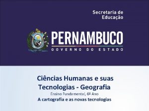 Cincias Humanas e suas Tecnologias Geografia Ensino Fundamental