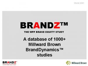 Brandz equity