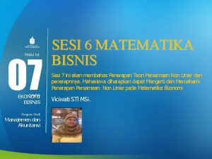 07 Modul ke Fakultas EKONOMI BISNIS Program Studi