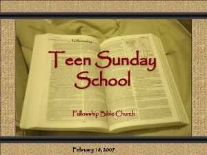 Comunicacin y Gerencia Teen Sunday School Fellowship Bible