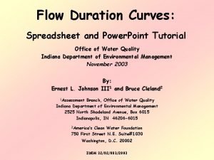 Flow duration curve ppt