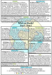 ENGLISH MATHEMATICS As Mathematicians we will be As