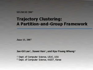Trajectory clustering: a partition-and-group framework