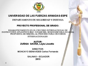 UNIVERSIDAD DE LAS FUERZAS ARMADASESPE DEPARTAMENTO DE SEGURIDAD