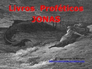 Livros Profticos JONAS Jos Adelson de Noronha http