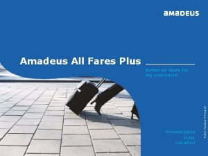 Amadeus all fares