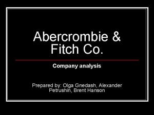 Abercrombie and fitch competitors Abercrombie and fitch competitors