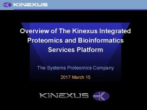 Kinexus bioinformatics corporation