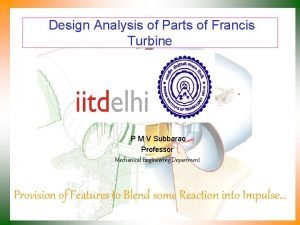 Francis turbine parts
