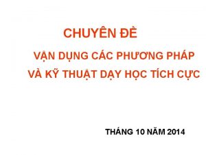CHUYN VN DNG CC PHNG PHP V K