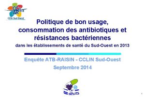 Politique de bon usage consommation des antibiotiques et