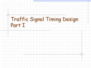 Traffic signal timing diagram