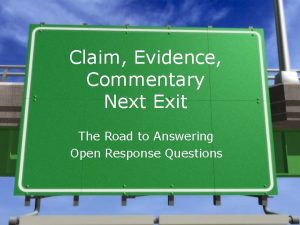 Claim evidence commentary examples