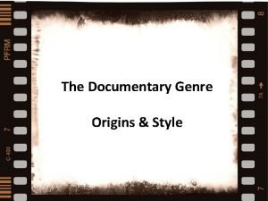 Genres of documentaries