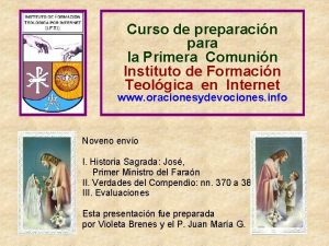 Curso de preparacin para la Primera Comunin Instituto