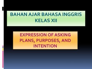 Materi expressions of giving and asking plans