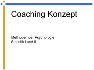 Statistik coaching