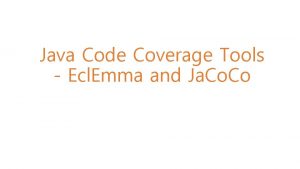 Emma test coverage