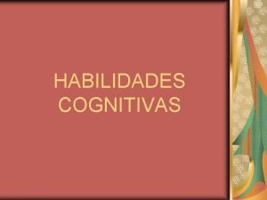 Habilidades cognitivas