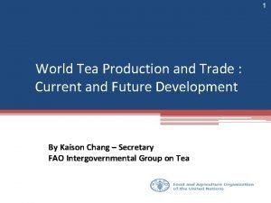World tea consumption