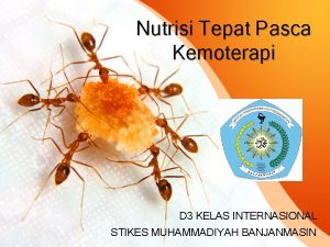 Nutrisi Tepat Pasca Kemoterapi D 3 KELAS INTERNASIONAL