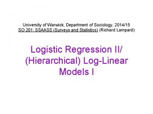 Warwick university sociology